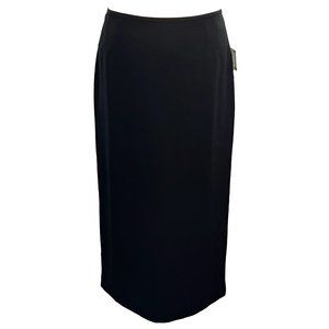 Kasper Crepe Column Skirt, Black (14) NWT